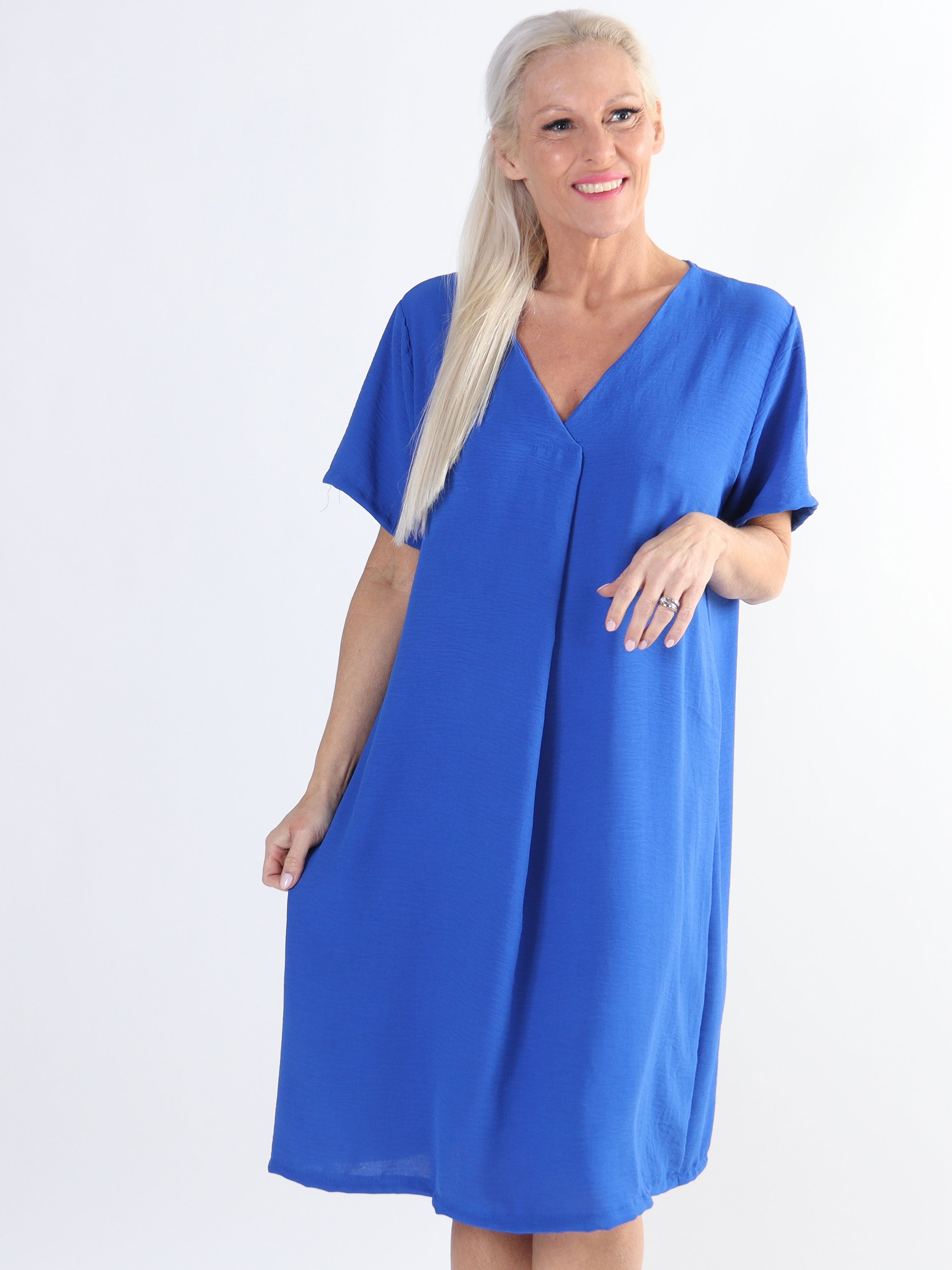 Eldina - Lätt enfärgad tunikaklänning i stora storlekar